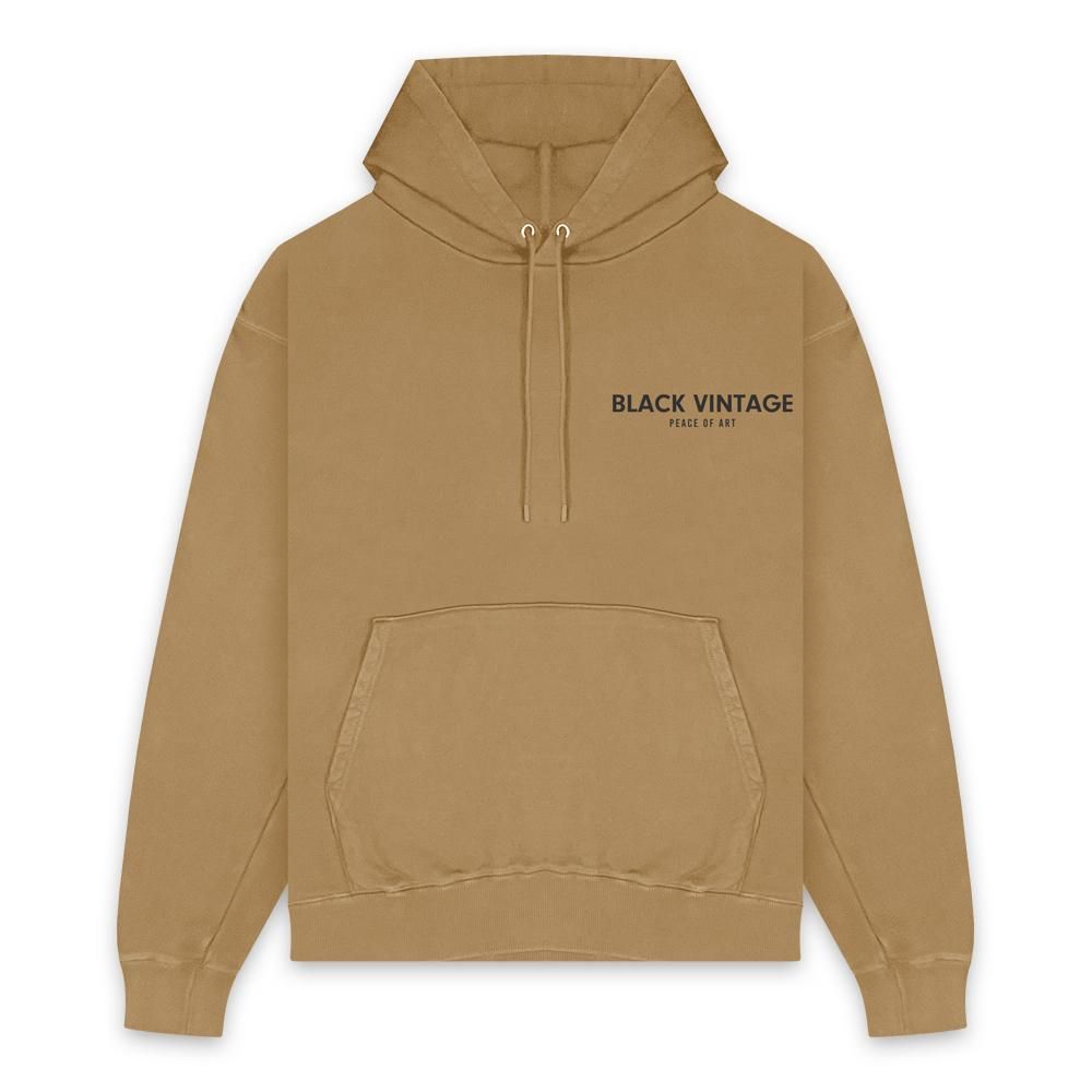 BLACK VINTAGE | ESSENTIAL VINTAGE PULLOVER HOODIE(10.0oz) / BEIGE