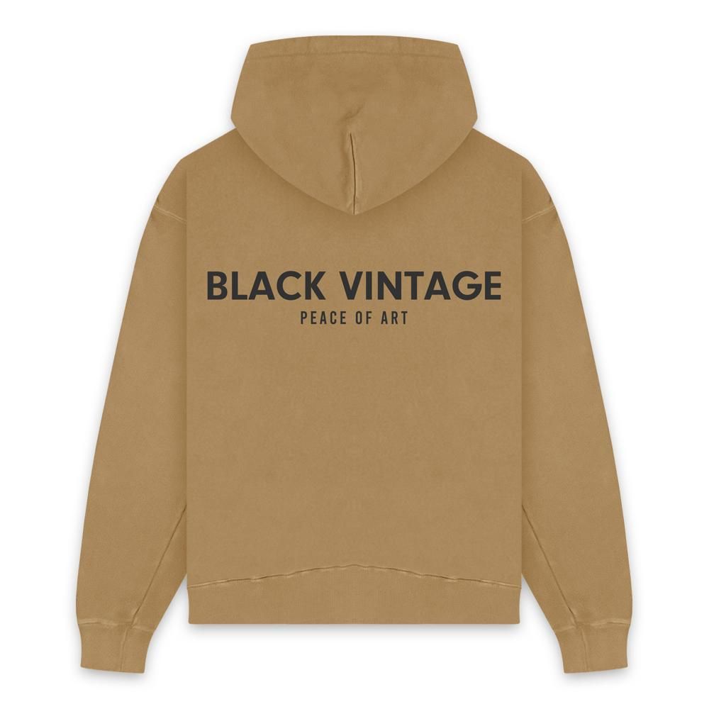 BLACK VINTAGE | ESSENTIAL VINTAGE PULLOVER HOODIE(10.0oz) / BEIGE