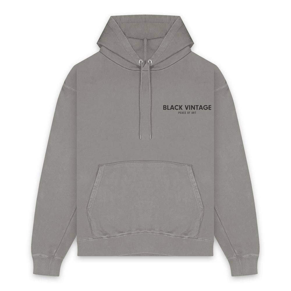 BLACK VINTAGE | ESSENTIAL VINTAGE PULLOVER HOODIE(10.0oz) / SAND GREY