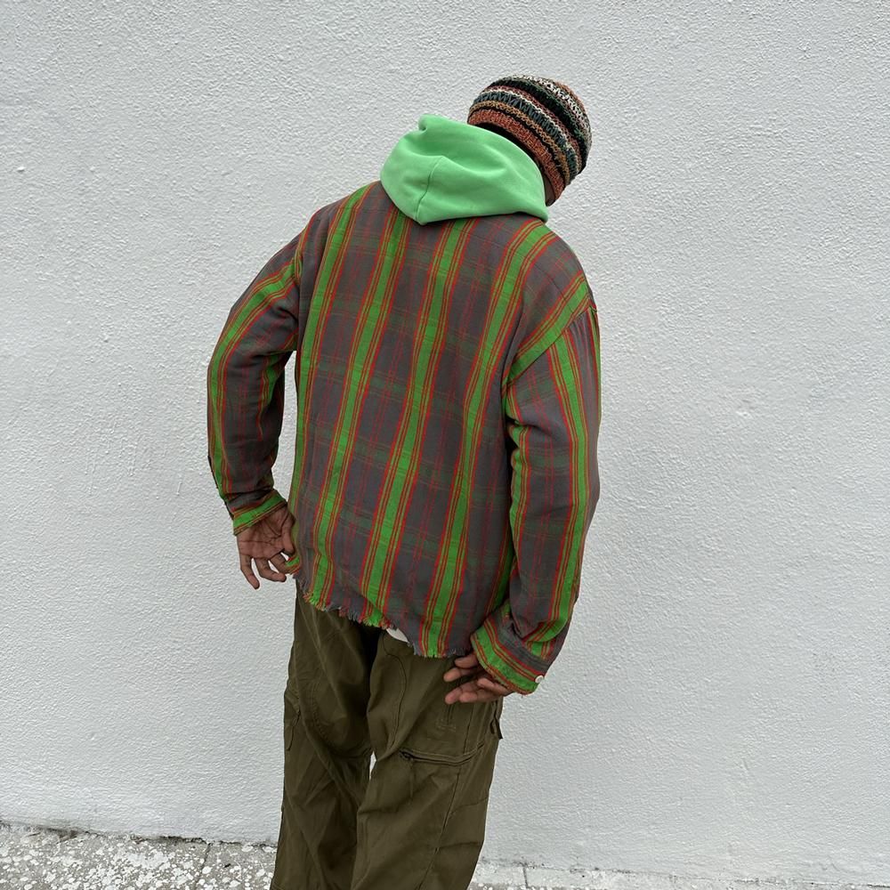 SAINT MXXXXXX | DT FRANNEL SHIRT CHECK / GREEN