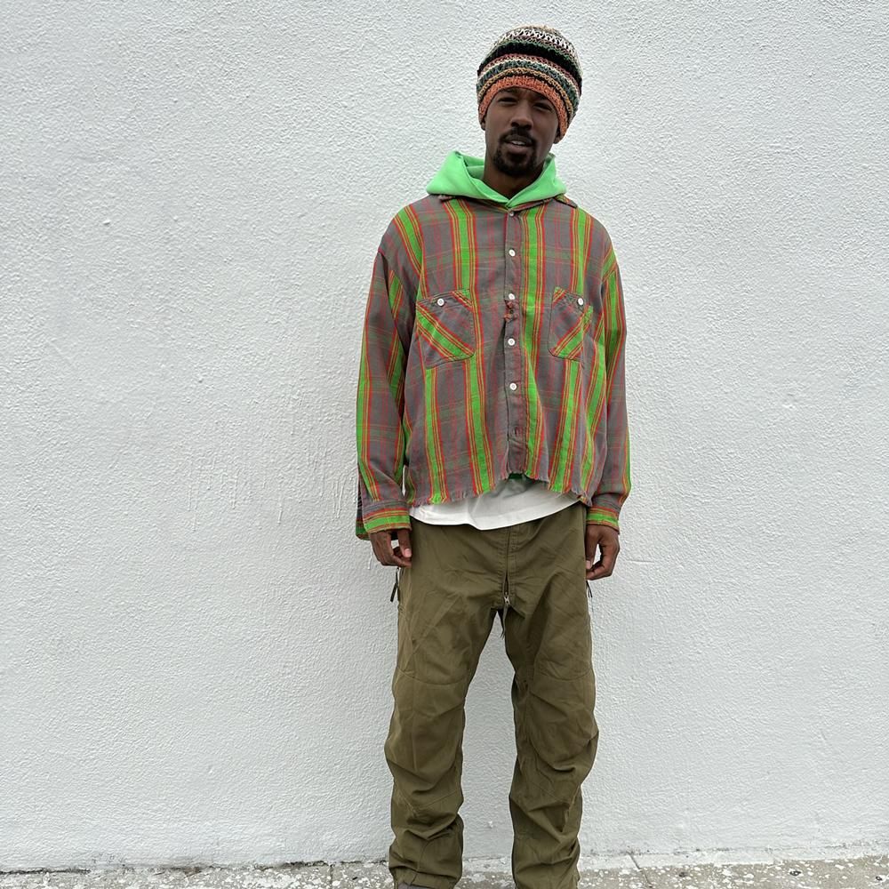 SAINT MXXXXXX | DT FRANNEL SHIRT CHECK / GREEN