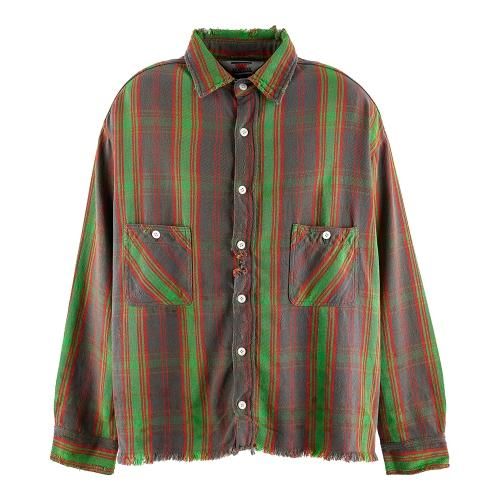 SAINT MXXXXXX | DT FRANNEL SHIRT CHECK / GREEN