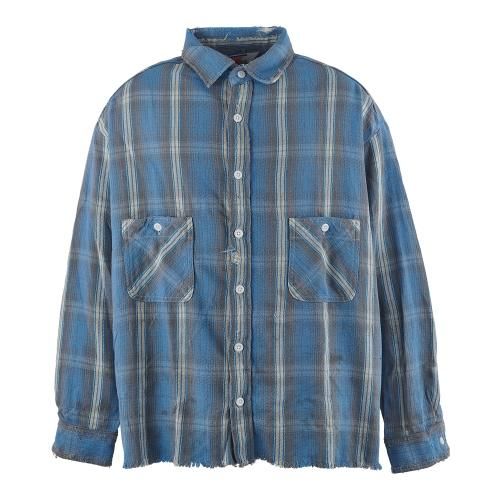 SAINT MXXXXXX | FRANNEL SHIRT CHECK / BLUE X YELLOW