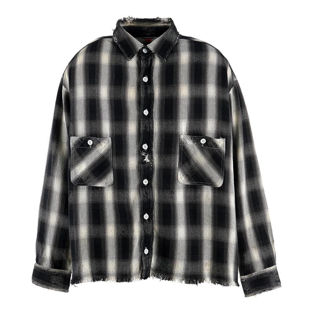 SAINT MXXXXXX | FRANNEL SHIRT CHECK / BLACK X WHITE