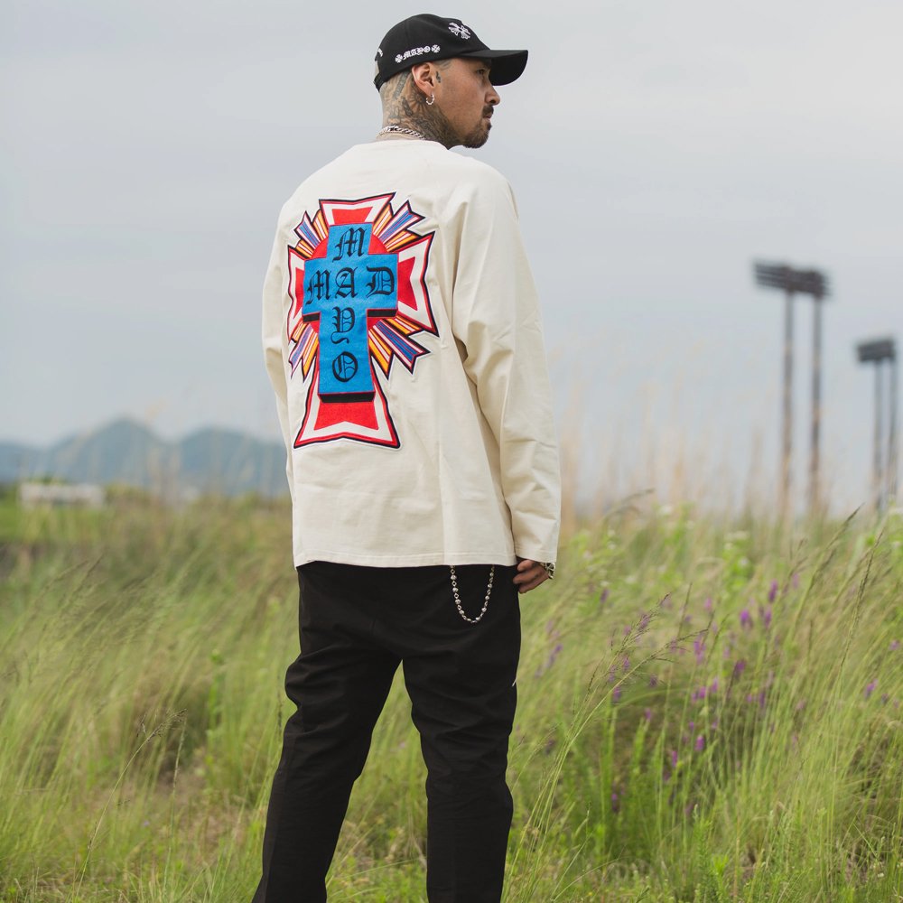 MAYO(メイヨー) 商品ページ - CROSS EMBROIDERY RAGLAN LONG SLEEVE ...