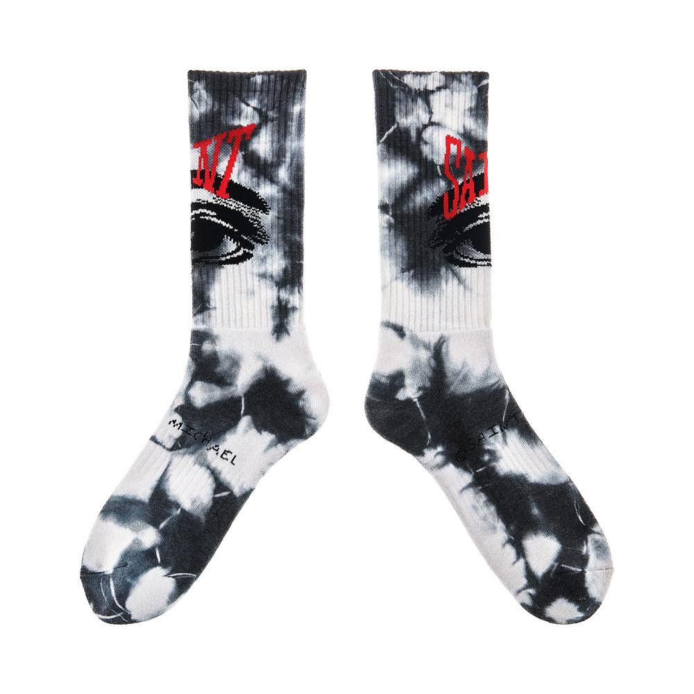 SAINT MXXXXXX | SOCKS EYES / TIE DYE BLACK