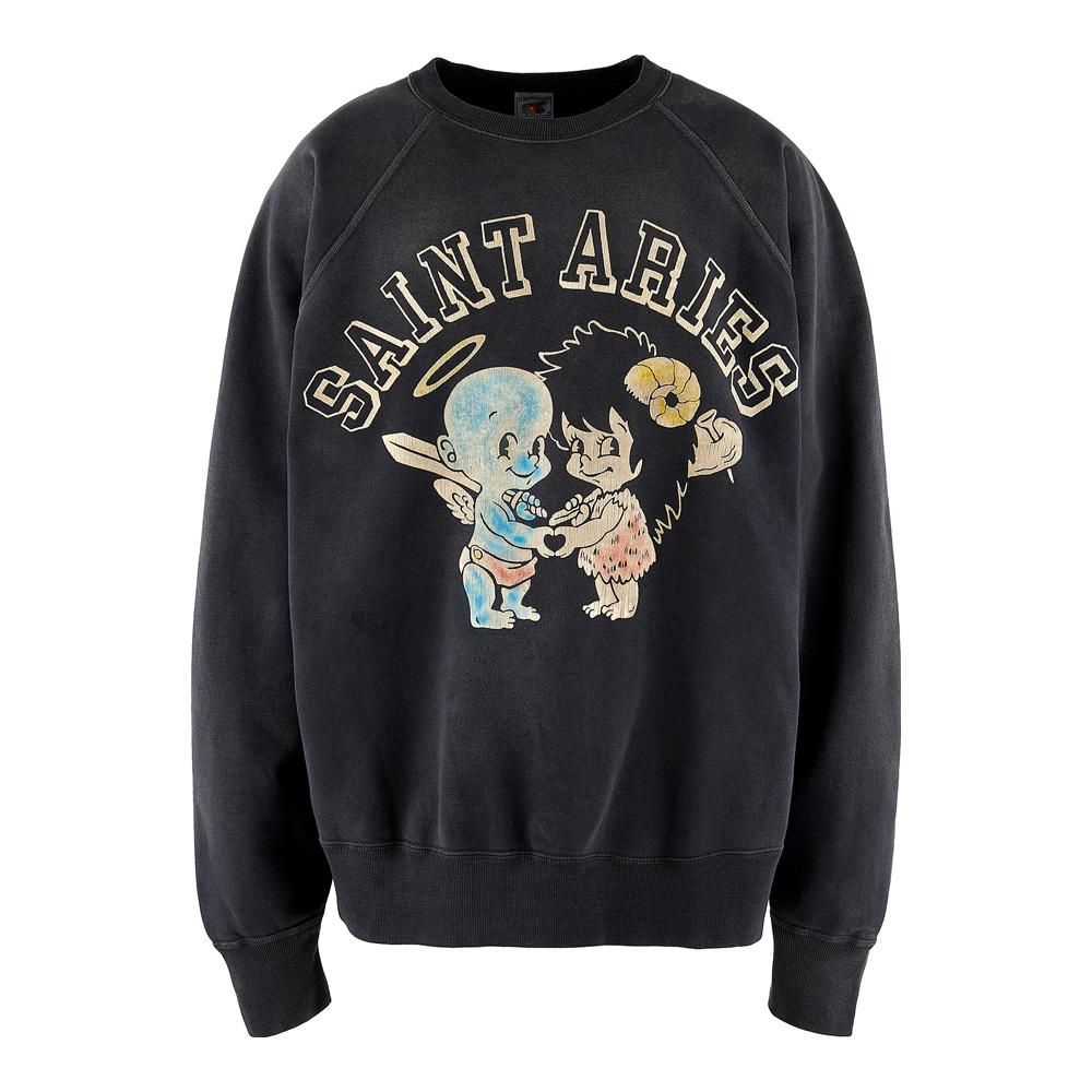 SAINT MXXXXXX | ARS CREW SWEAT SHIRT ST ARIES / BLACK