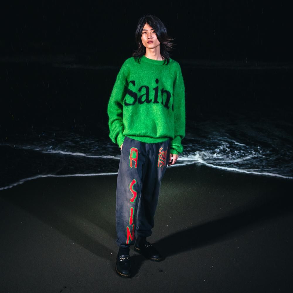 SAINT MXXXXXX | CREW NECK KNIT SAINT / GREEN