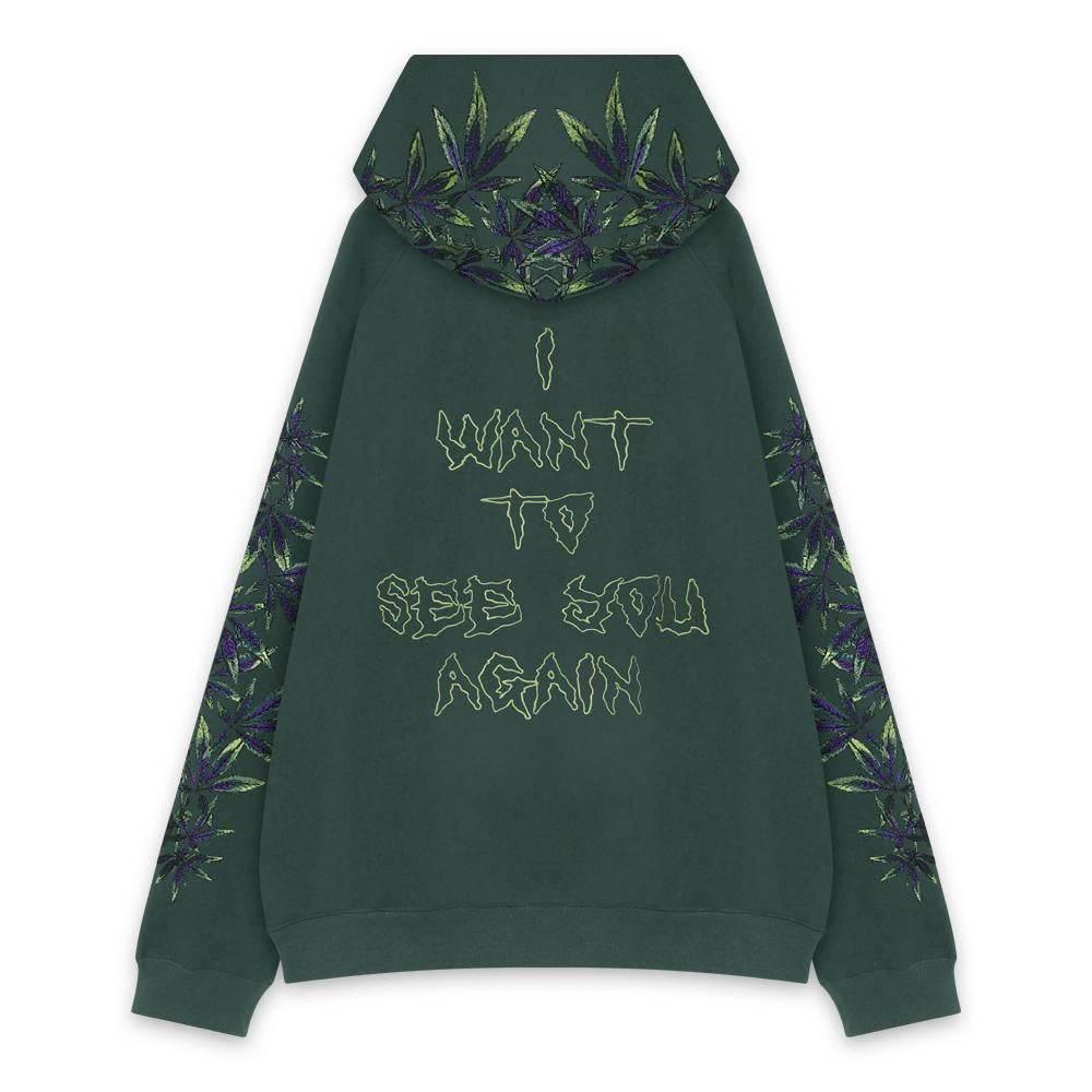 MAYO | DEVIL SKULL EMBROIDERY HOODIE / GREEN