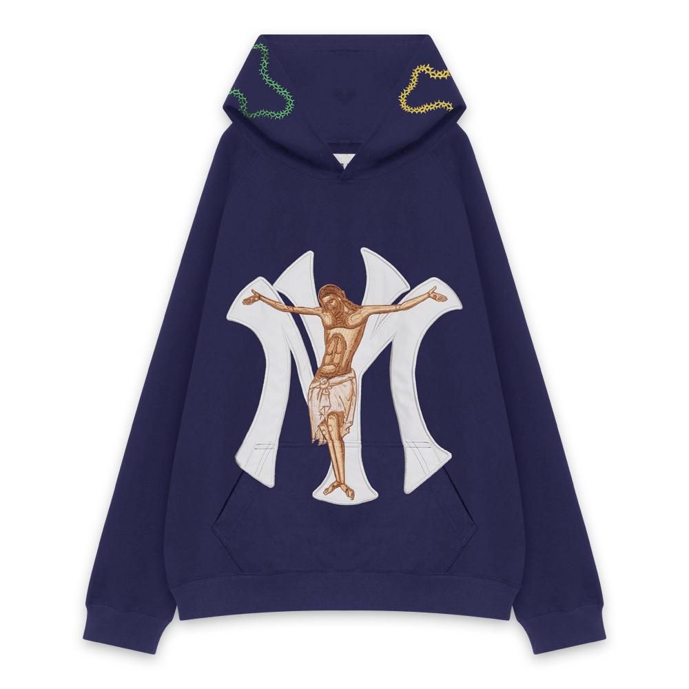 MAYO | JESUS EMBROIDERY HOODIE / NAVY