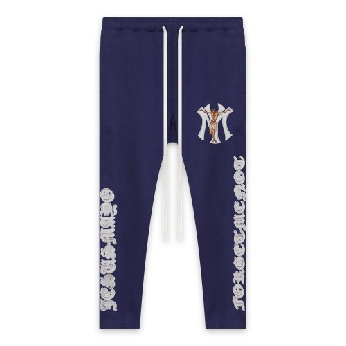 MAYO | EMBROIDERY SIDE SNAP LOUNGE PANTS / NAVY