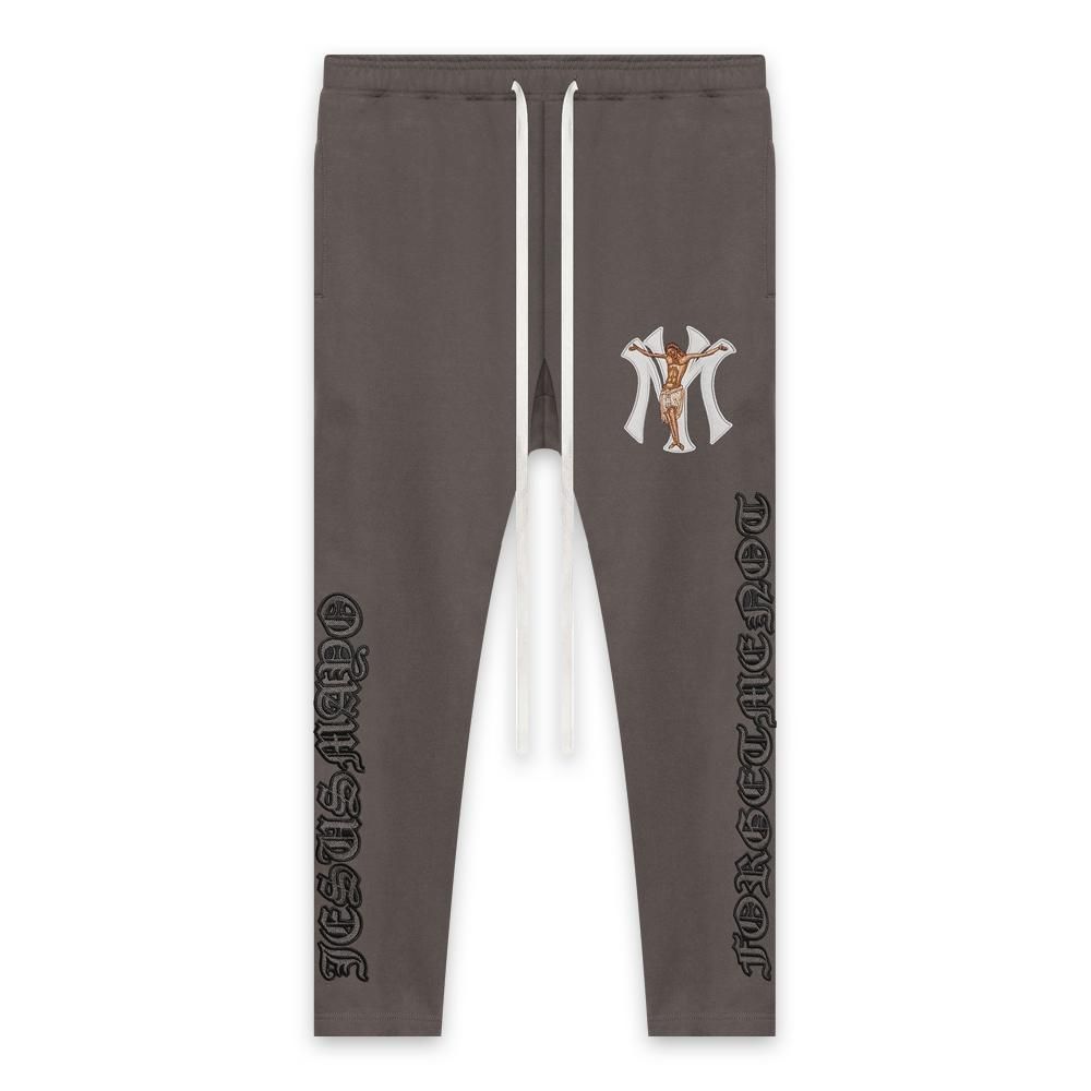 MAYO | EMBROIDERY SIDE SNAP LOUNGE PANTS / GRAY