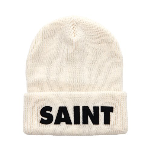 SAINT MXXXXXX | KNIT CAP SAINT / WHITE