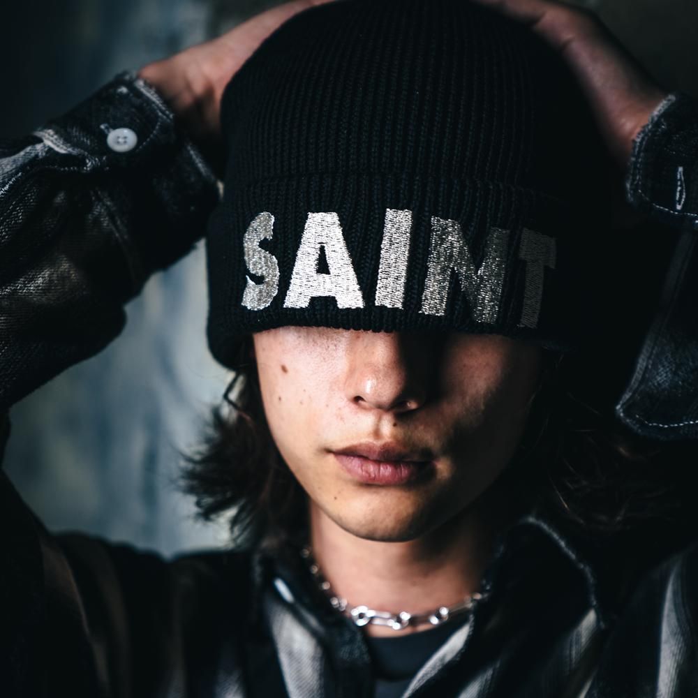 SAINT MXXXXXX | KNIT CAP SAINT / BLACK