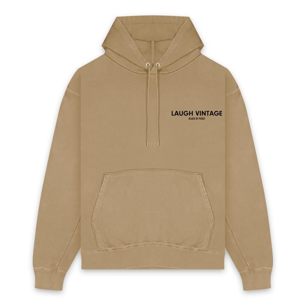 BLACK VINTAGE | LAUGH VINTAGE PULLOVER HOODIE(10.0oz) / SAND