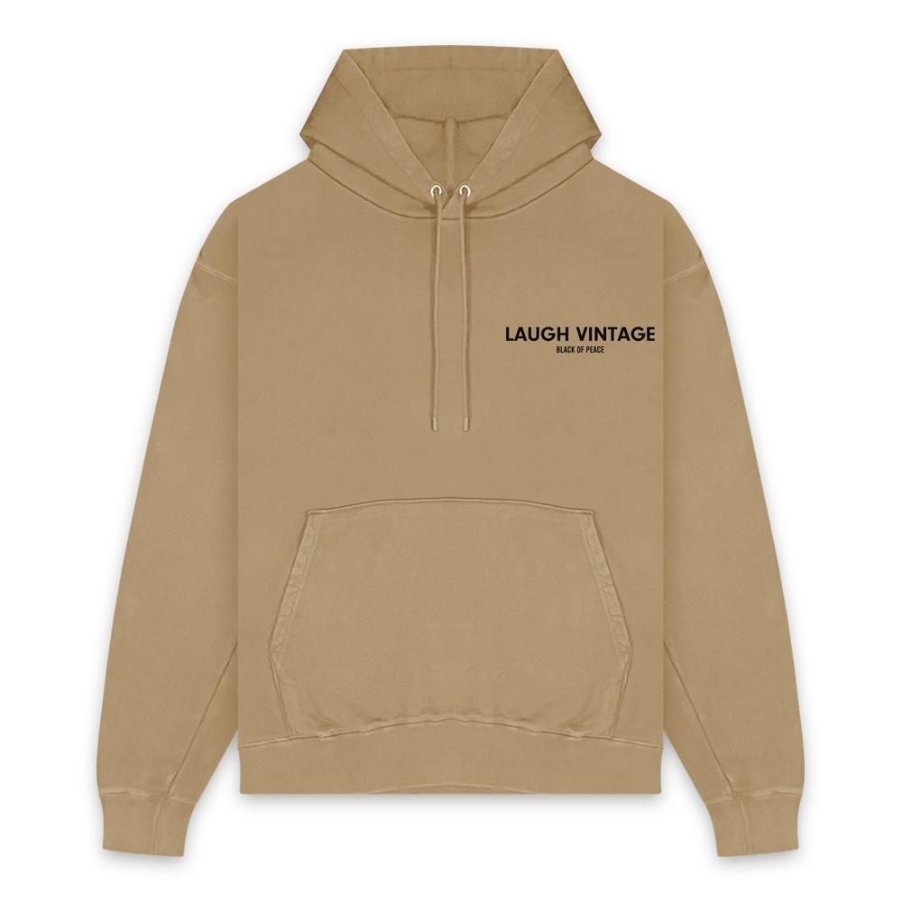 BLACK VINTAGE | LAUGH VINTAGE PULLOVER HOODIE(10.0oz) / SAND