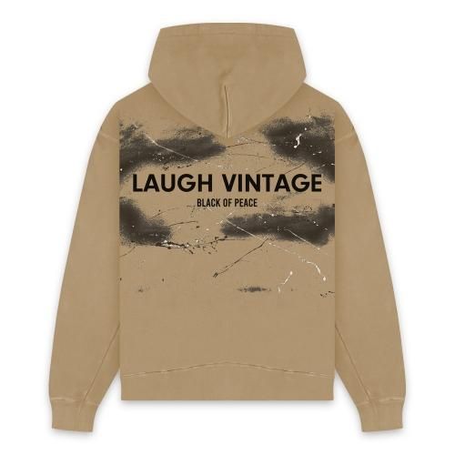 BLACK VINTAGE | LAUGH VINTAGE PULLOVER HOODIE(10.0oz) / SAND