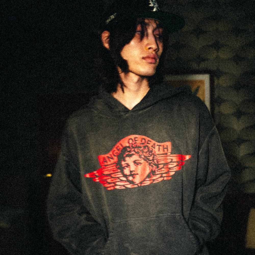 SAINT MXXXXXX(セントマイケル) 商品ページ - HOODIE ANGEL / BLACK SAINT MXXXXXX(セントマイケル) 商品ページ - HOODIE ANGEL / BLACK