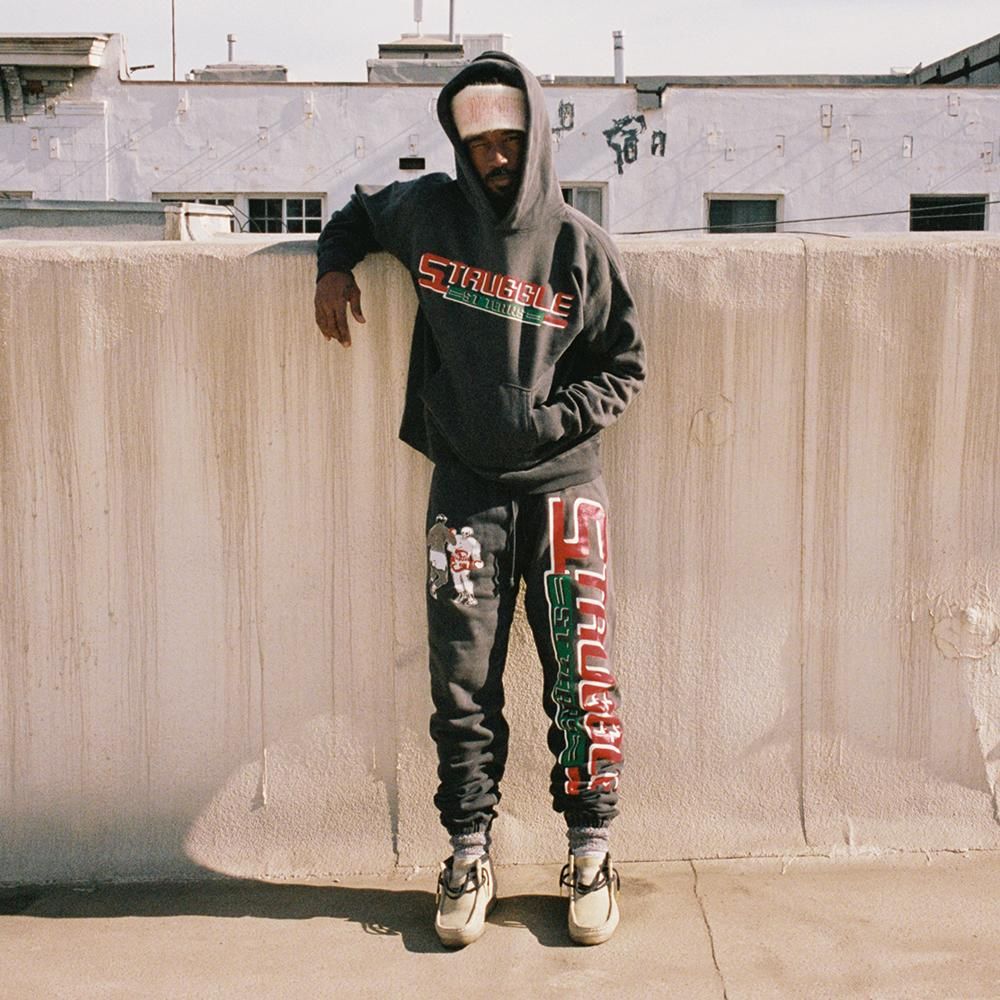 SAINT MXXXXXX | DT SWEAT PANTS STRUGGLE / BLACK