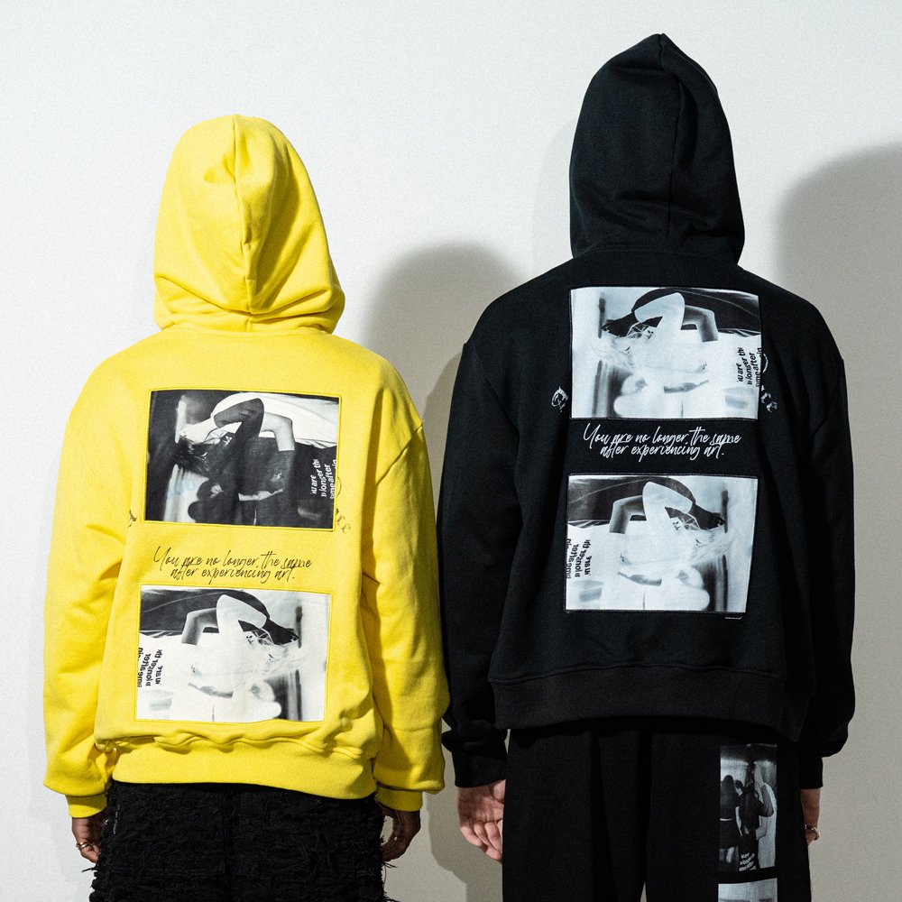 A GOOD BAD INFLUENCE | LIFE IS HOODIE / BLACK / YELLOW