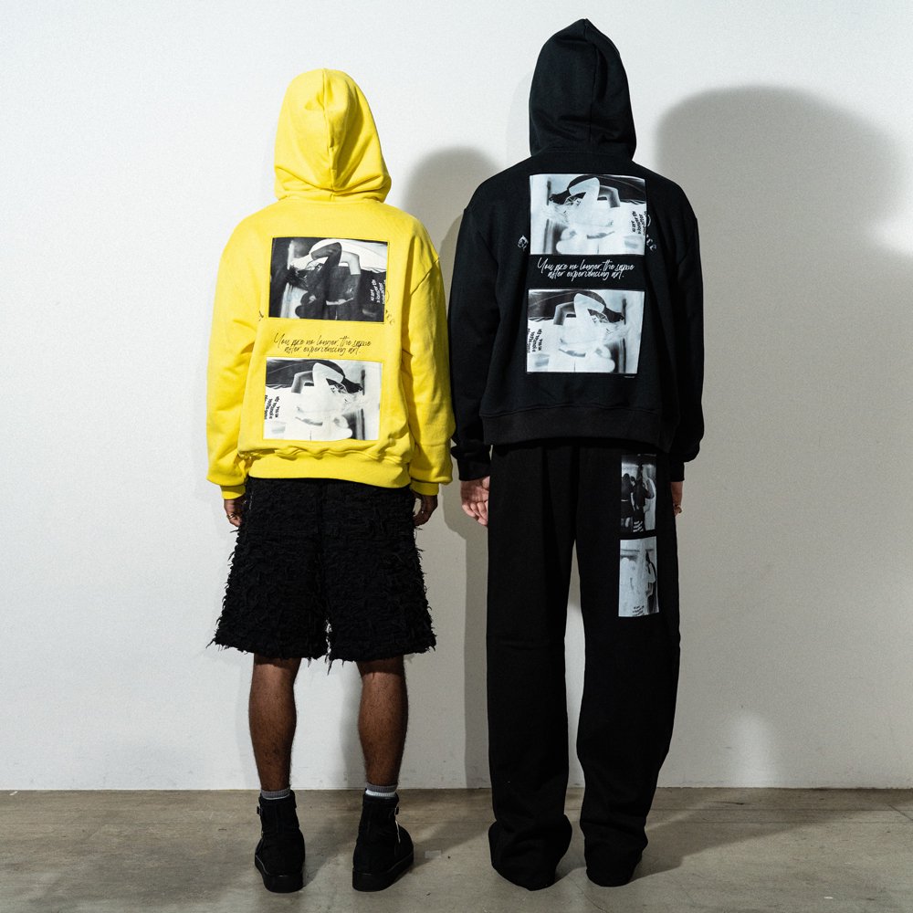 A GOOD BAD INFLUENCE | LIFE IS HOODIE / BLACK / YELLOW