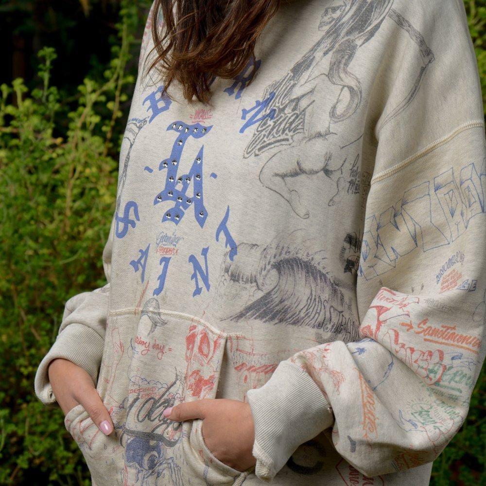 SAINT MXXXXXX(セントマイケル) 商品ページ - BR HOODIE LA / GRAY SAINT MXXXXXX(セントマイケル) 商品ページ - BR HOODIE LA / GRAY