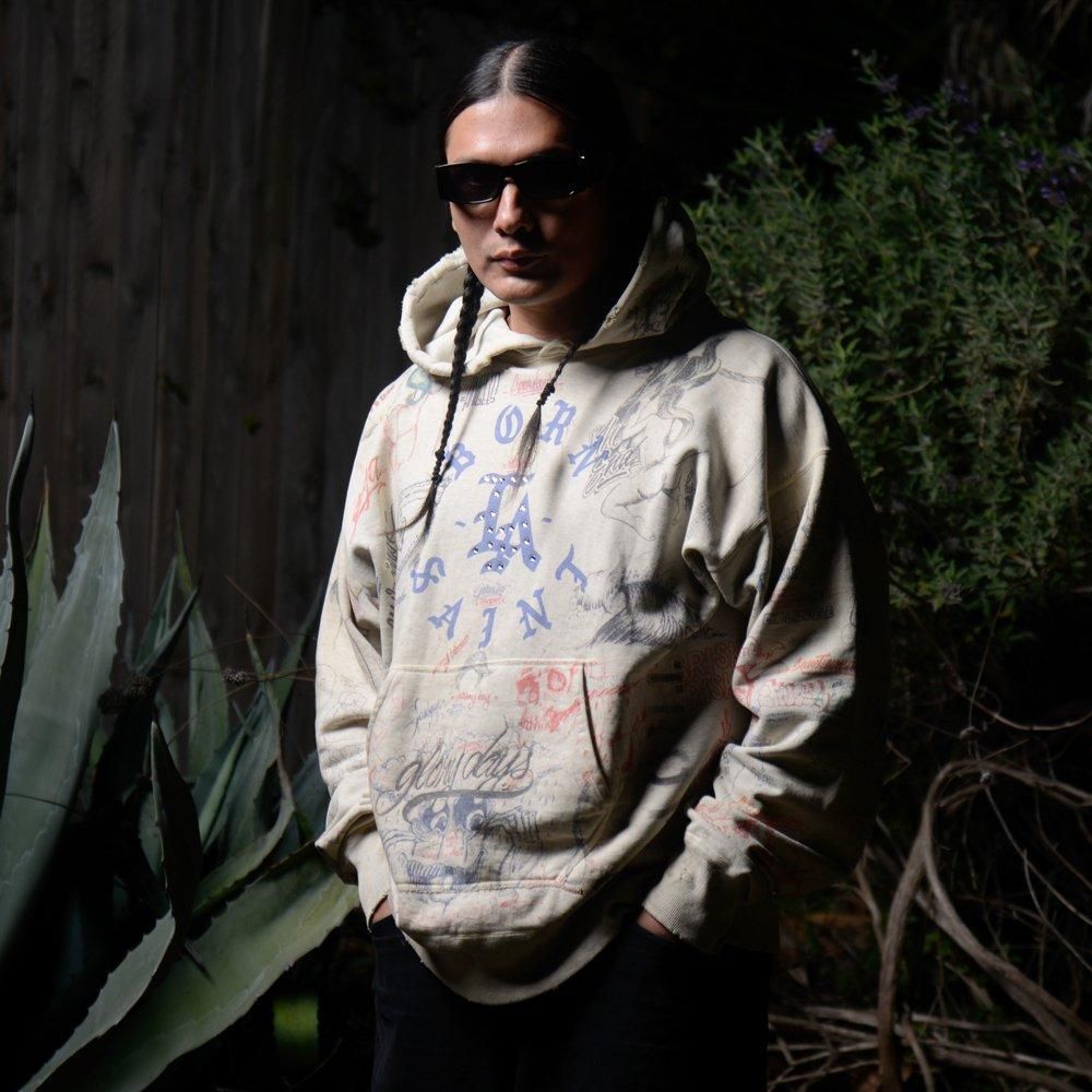 SAINT MXXXXXX(セントマイケル) 商品ページ - BR HOODIE LA / GRAY SAINT MXXXXXX(セントマイケル) 商品ページ - BR HOODIE LA / GRAY