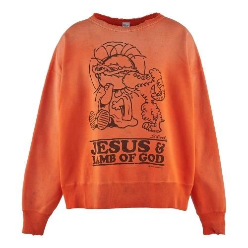 SAINT MXXXXXX | CREW NECK SWEAT SHIRT JS & LMB / ORANGE