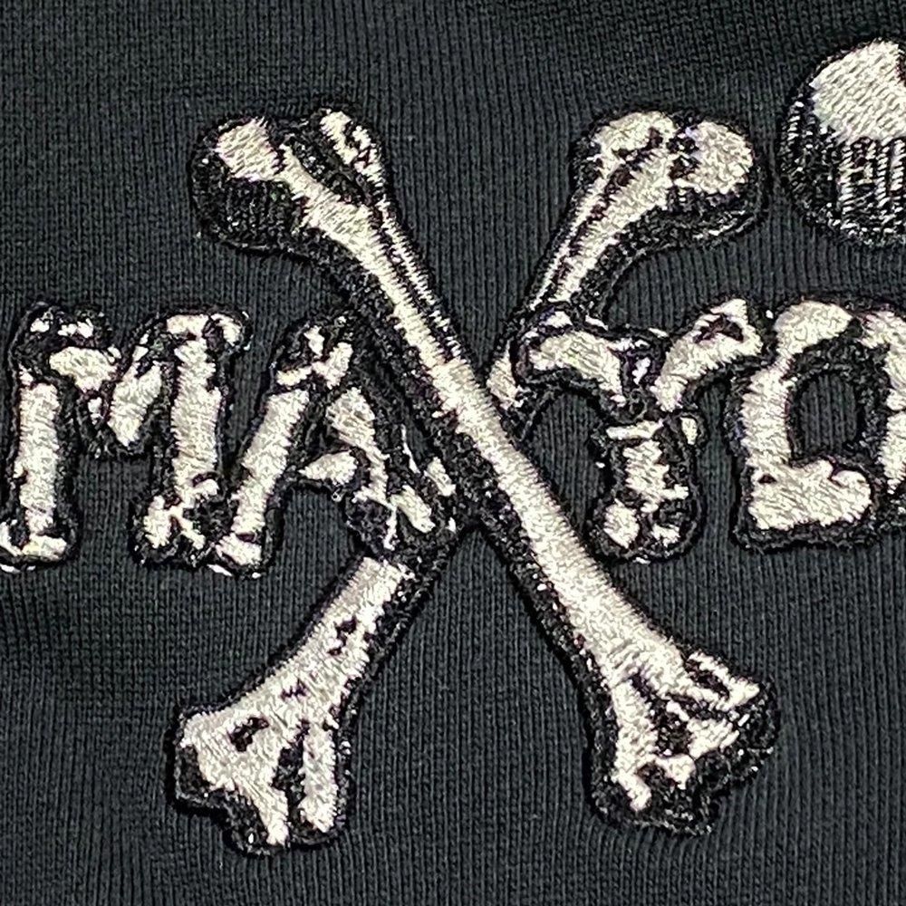 MAYO | CROSS BONES EMBROIDERY HOODIE / BLACK