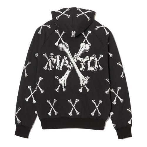 MAYO | CROSS BONES EMBROIDERY HOODIE / BLACK