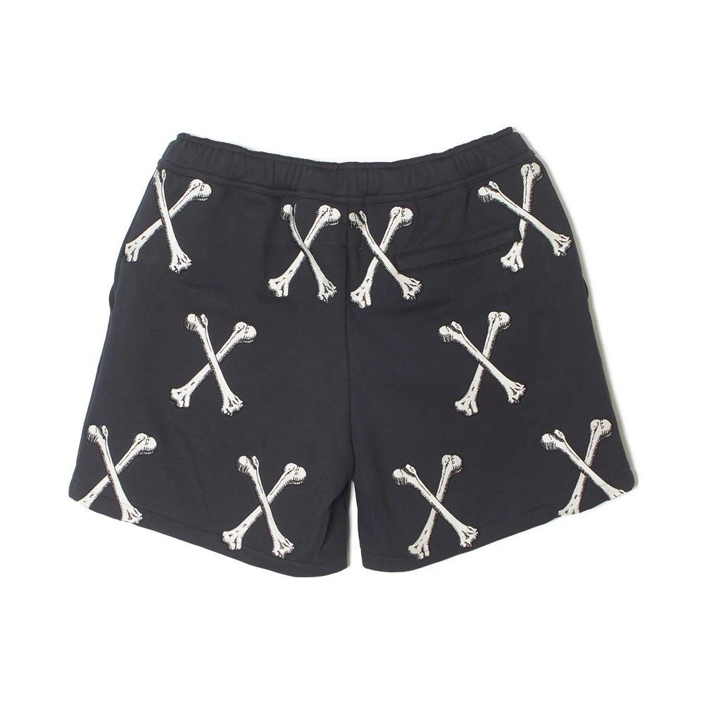 MAYO | CROSS BONES EMBROIDERY SWEAT SHORTS / BLACK