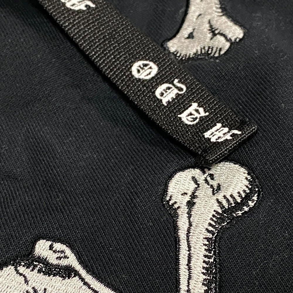 MAYO | CROSS BONES EMBROIDERY SWEAT SHORTS / BLACK