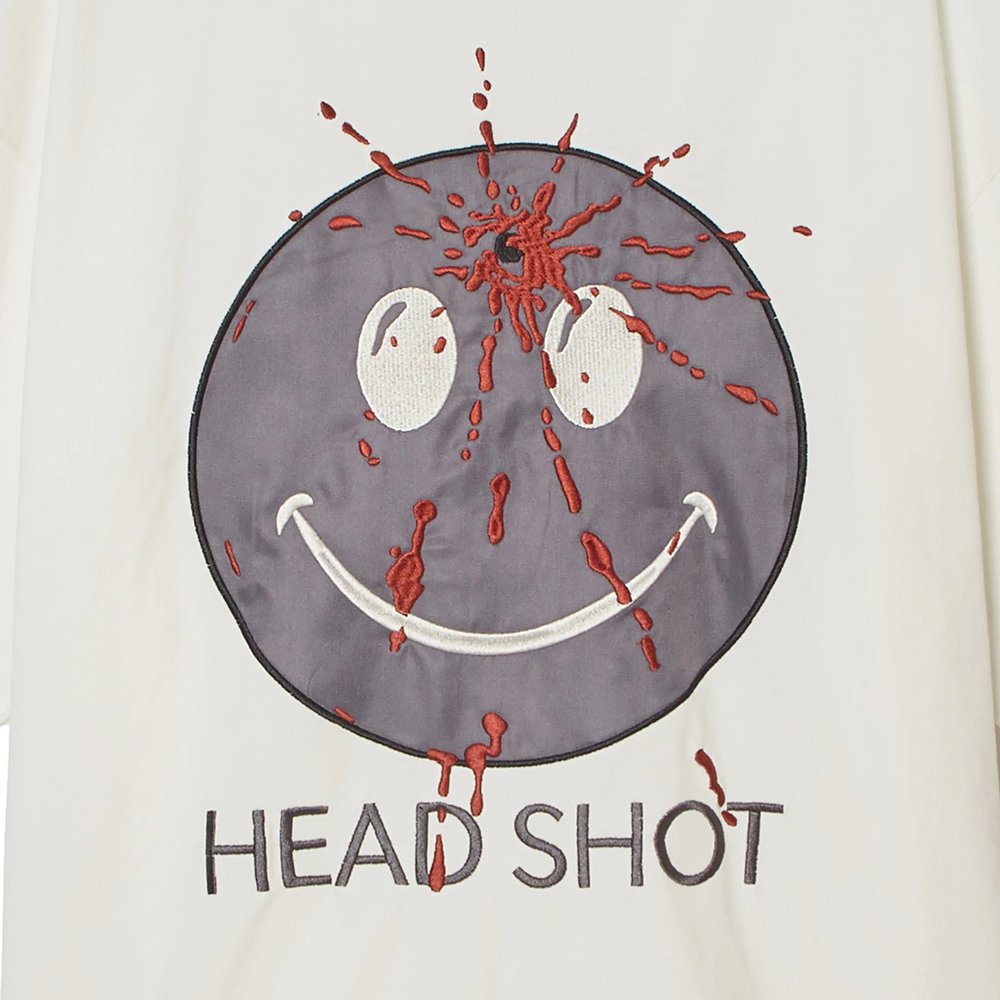 MAYO | HEAD SHOT EMBROIDERY SHORT SLEEVE TEE / WHITE
