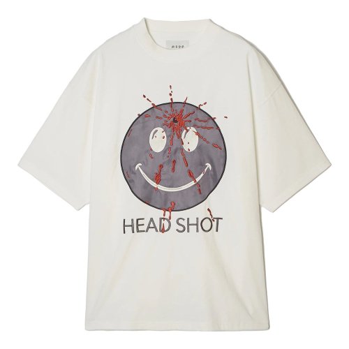 MAYO | HEAD SHOT EMBROIDERY SHORT SLEEVE TEE / WHITE