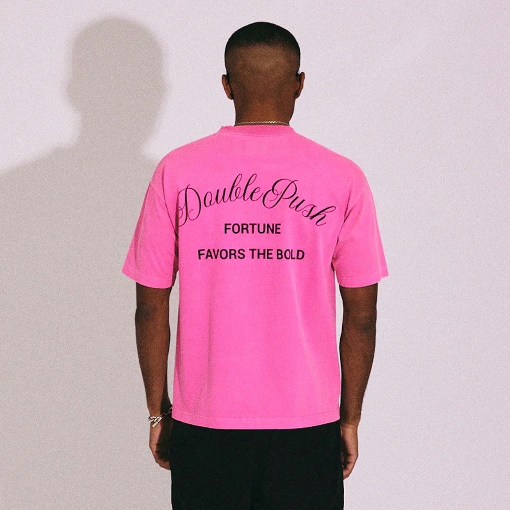 TAIN DOUBLE PUSH | PALM DICE SHORT SLEEVE T-SHIRTS / PINK