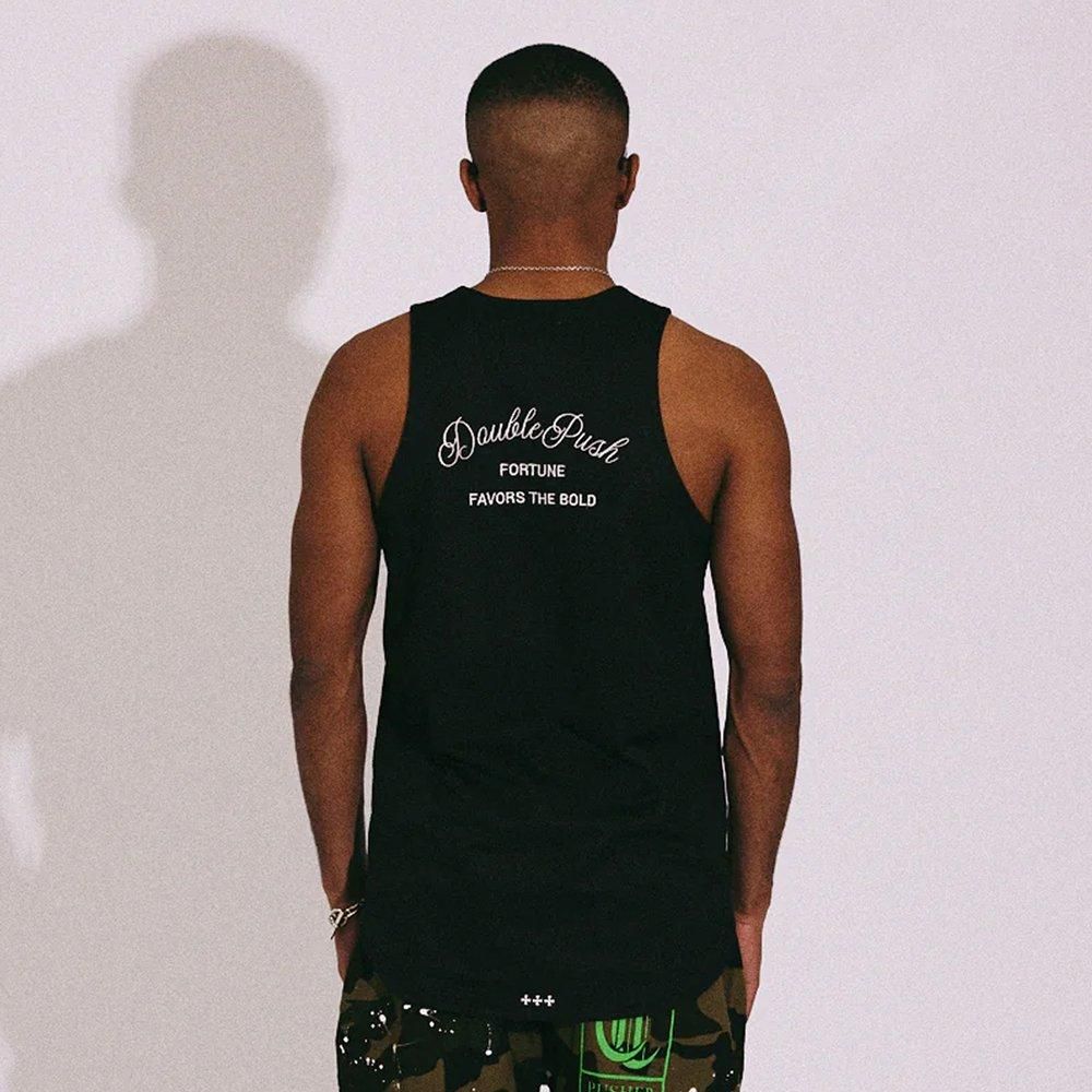 タインダブルプッシュ ノースリーブTシャツ ブラック - メルカリ