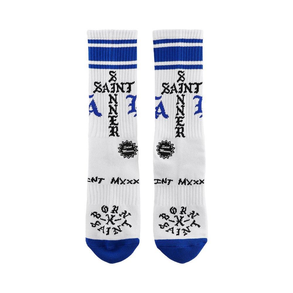 SAINT MXXXXXX(セントマイケル) 商品ページ - BR SOCKS LA / WHITE SAINT MXXXXXX(セントマイケル) 商品ページ - BR SOCKS LA / WHITE