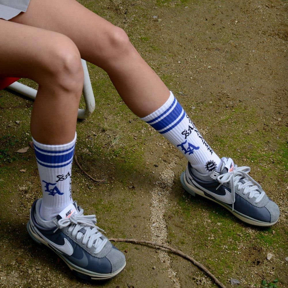 SAINT MXXXXXX(セントマイケル) 商品ページ - BR SOCKS LA / WHITE SAINT MXXXXXX(セントマイケル) 商品ページ - BR SOCKS LA / WHITE