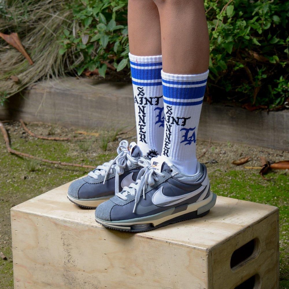 SAINT MXXXXXX(セントマイケル) 商品ページ - BR SOCKS LA / WHITE SAINT MXXXXXX(セントマイケル) 商品ページ - BR SOCKS LA / WHITE