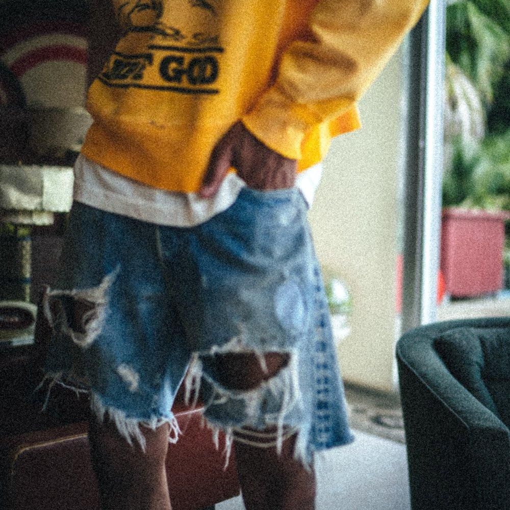 SAINT MXXXXXX | DENIM SHORTS DAMAGE / BLUE