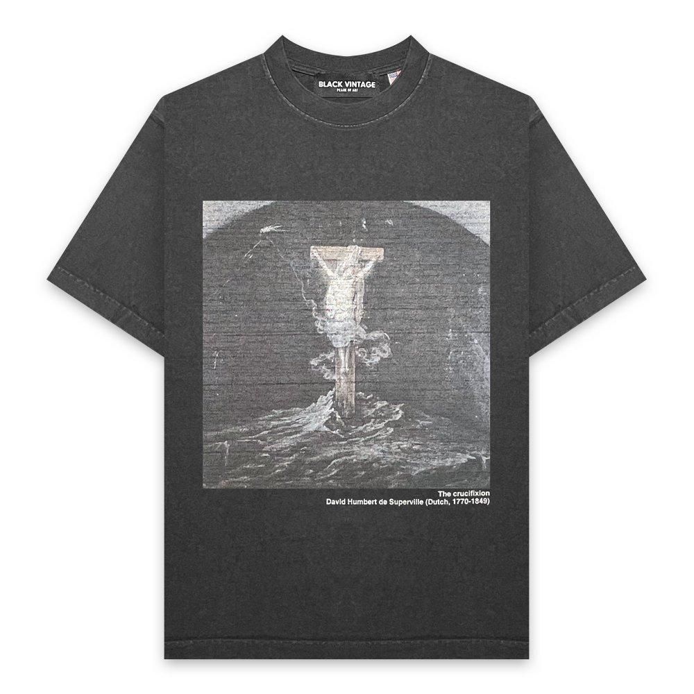 BLACK VINTAGE | S/S TEE ART PRINTING 001 / DEEP CHARCOAL