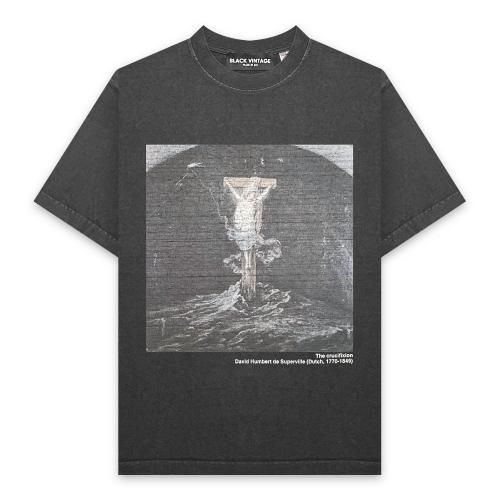 BLACK VINTAGE | S/S TEE ART PRINTING 001 / DEEP CHARCOAL