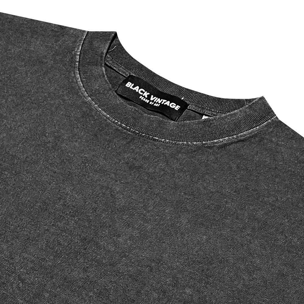 BLACK VINTAGE | S/S TEE ART PRINTING 004 / DEEP CHARCOAL