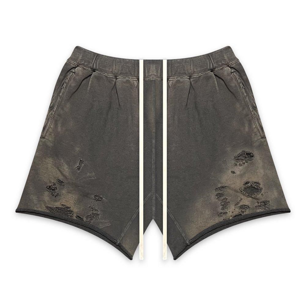 BLACK VINTAGE | SWEAT SHORTS BURNER PROCESSING / CHARCOAL
