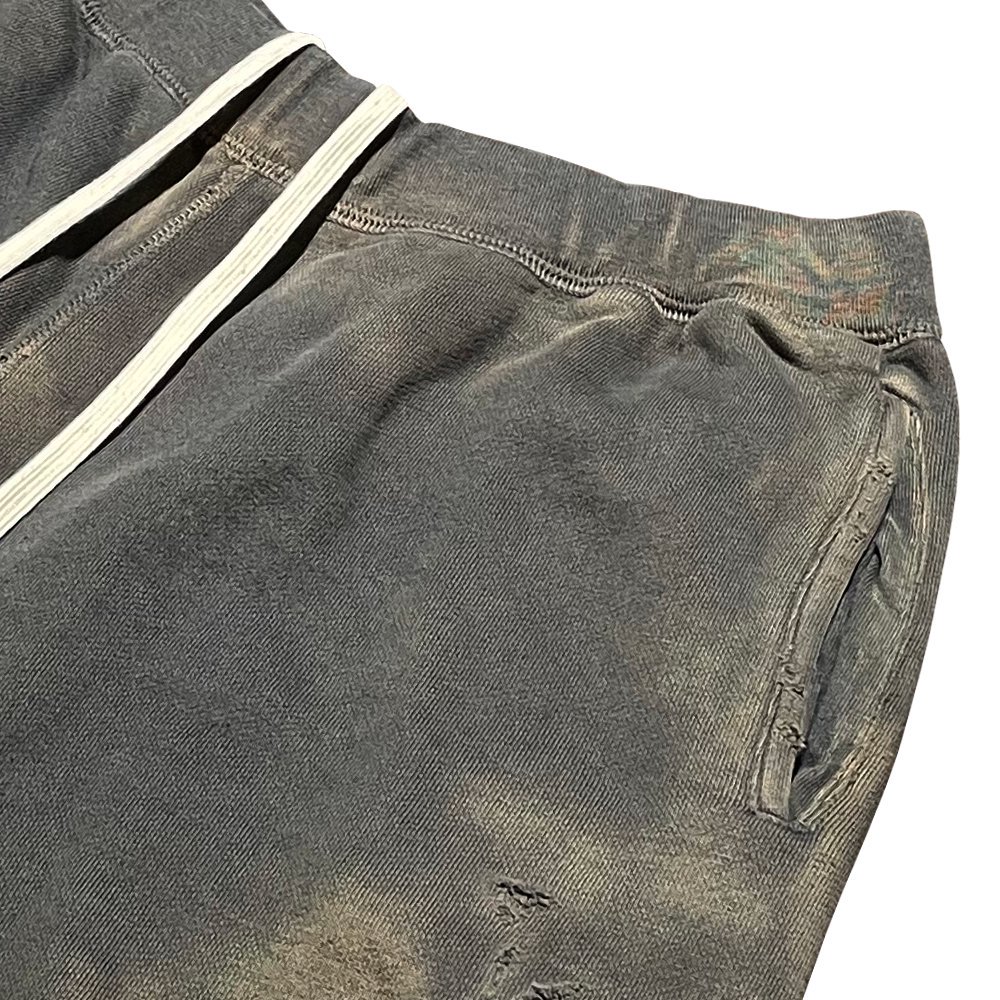 BLACK VINTAGE | SWEAT SHORTS BURNER PROCESSING / CHARCOAL