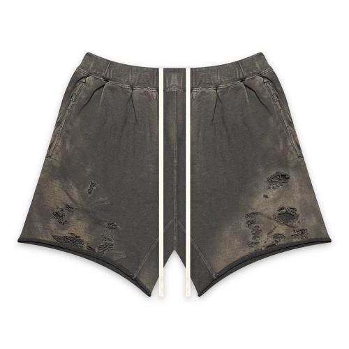 BLACK VINTAGE | SWEAT SHORTS BURNER PROCESSING / CHARCOAL