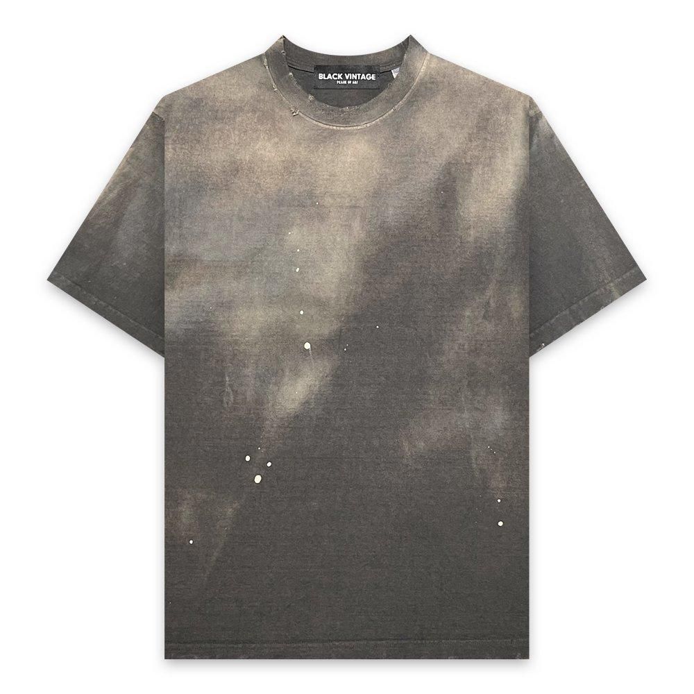 BLACK VINTAGE | S/S TEE DUST PAINTING / CHARCOAL