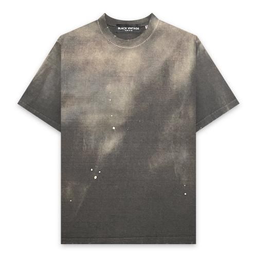BLACK VINTAGE | S/S TEE DUST PAINTING / CHARCOAL