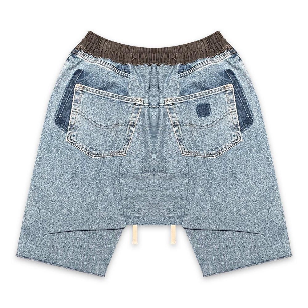 BLACK VINTAGE | DENIM PODS SHORTS RE-WORKING / INDIGO