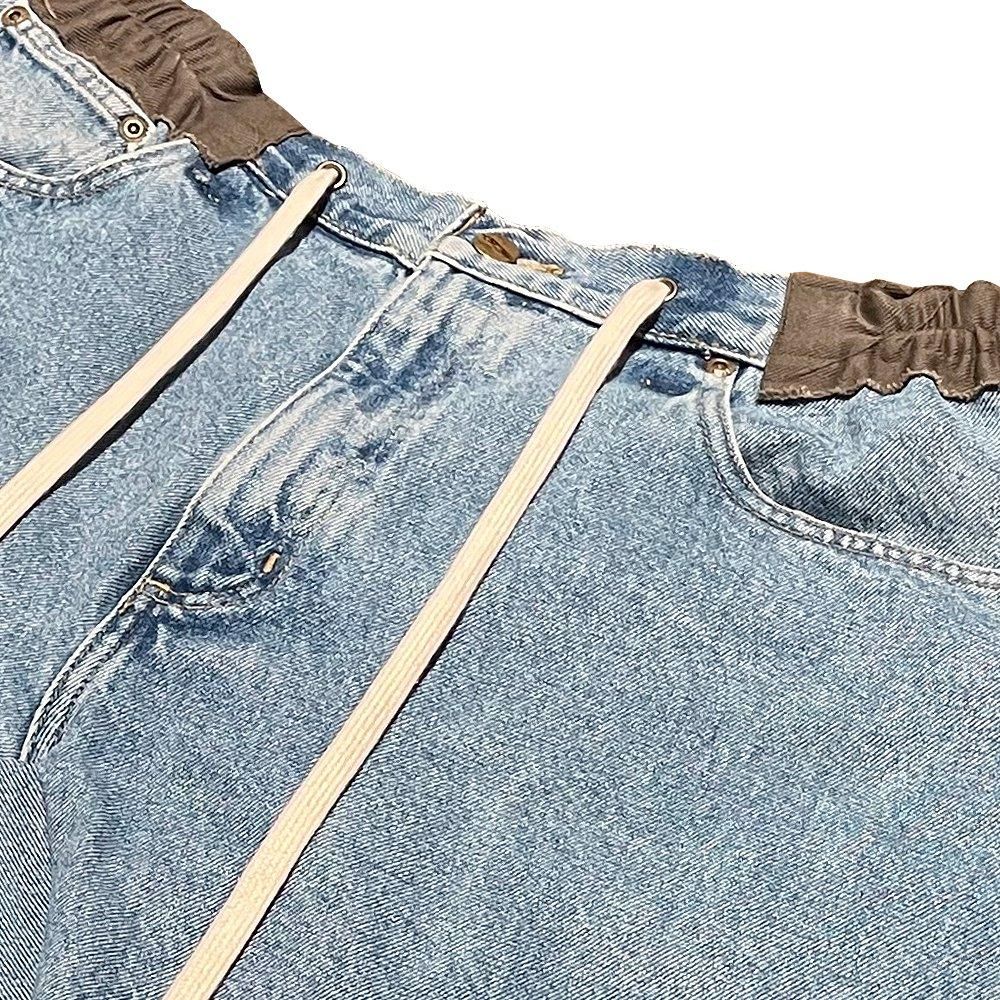 BLACK VINTAGE | DENIM PODS SHORTS RE-WORKING / INDIGO